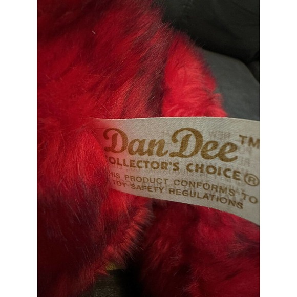 Valentine's Day Teddy Bear Plush 18" Stuffed Animal Black Velvet Ribbon Heart - Picture 5 of 5